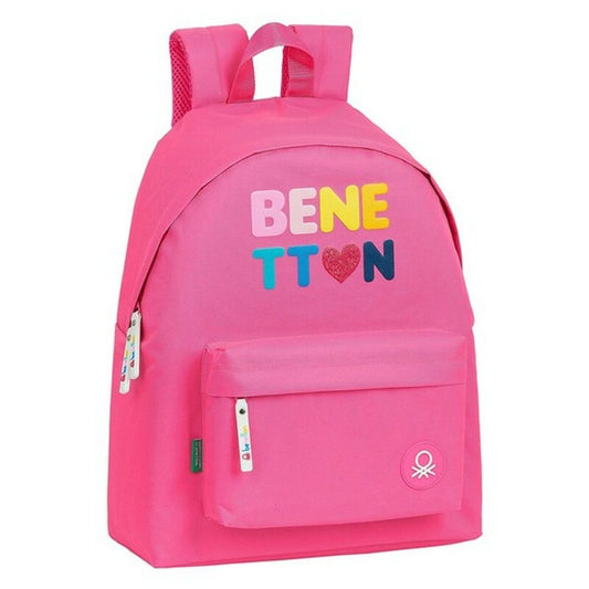 Koululaukku Benetton Heart Pinkki